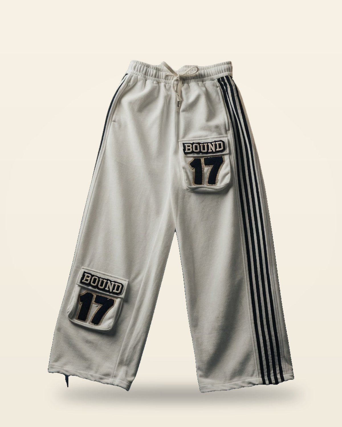 Round 17 Lower — White Premium Sweatpants