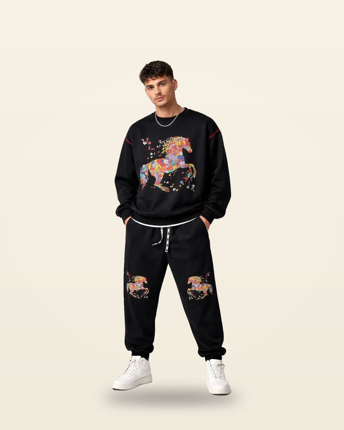Royal Bloom Horse Co-Ord Set — Premium Matching Fit