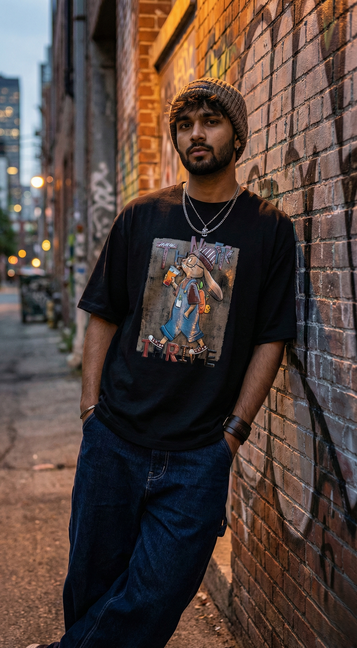 Alley Art Oversized Tee — Premium Cotton Jersey — view 6
