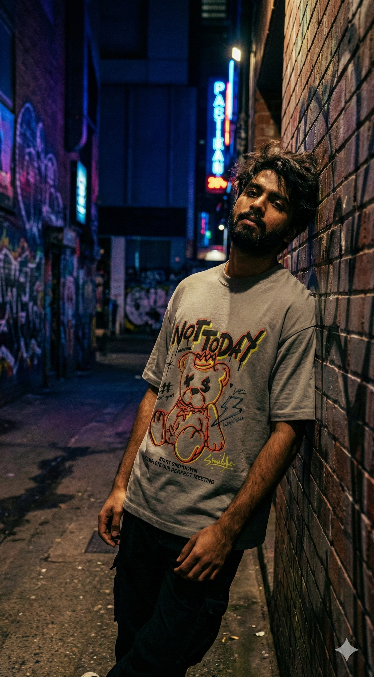 Not Today Graphic Tee — Minimal Print Fit — view 12