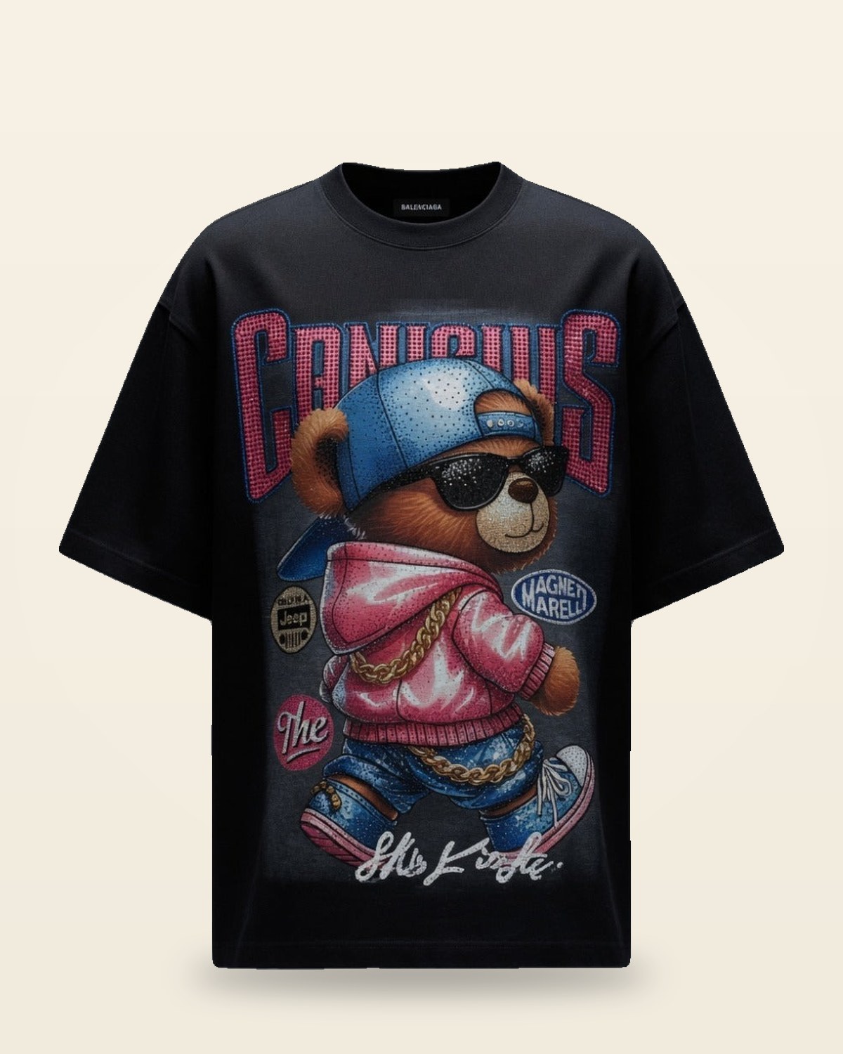 Slaying Print Oversized Tee — Drop Shoulder Fit