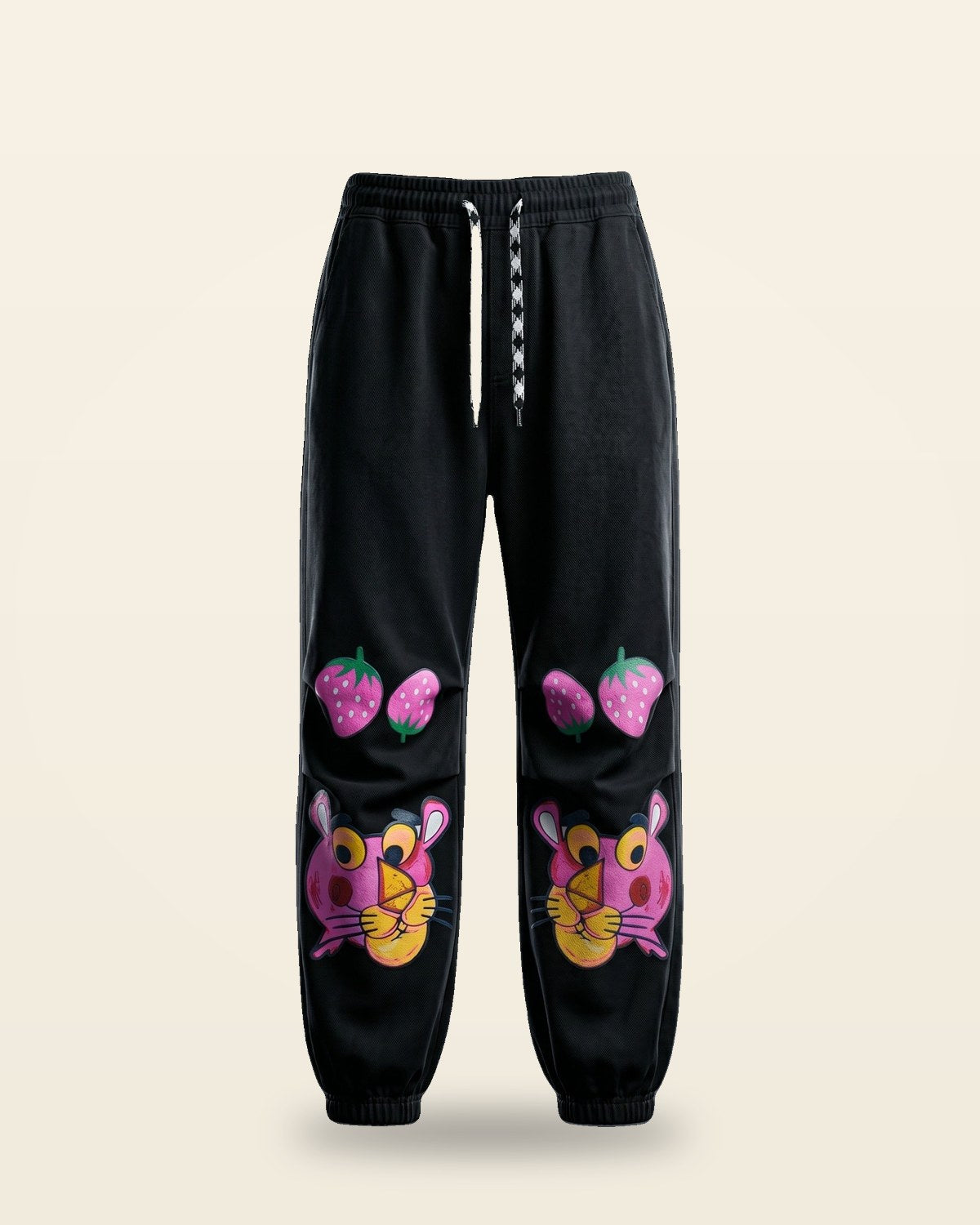 Sweet Roar Black Joggers — Tapered Fit