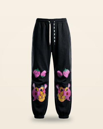 Sweet Roar Black Joggers — Tapered Fit