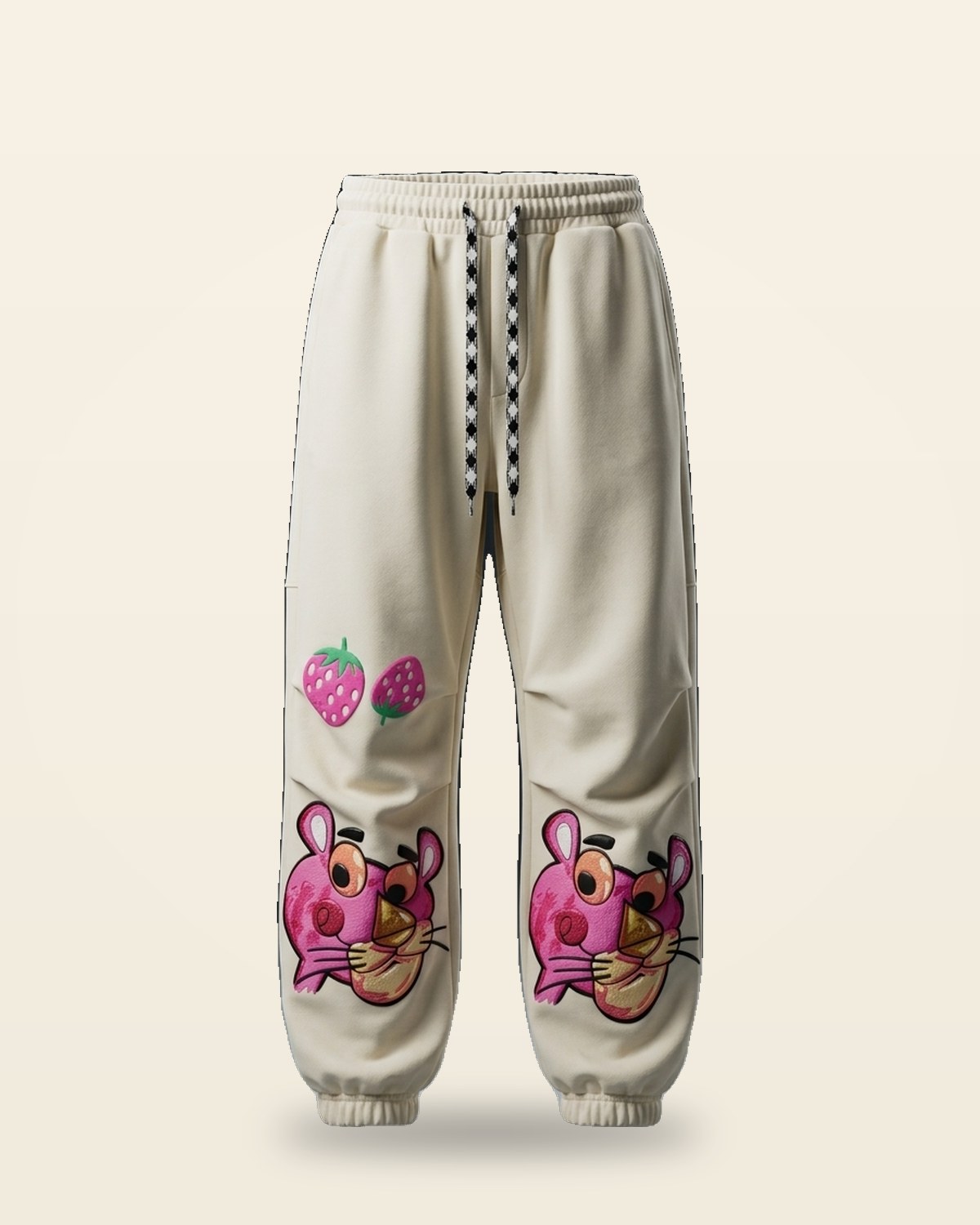 Sweet Roar Joggers — Cream Relaxed Fit Lower