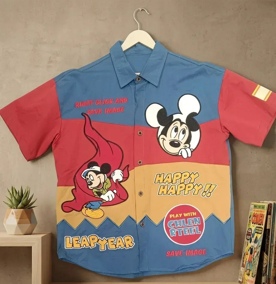 Cartoon Half Sleeve Shirt - Sanki