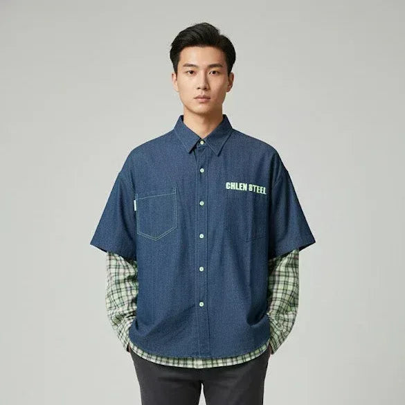 Casual Denim Full Sleeve Shirt - Sanki