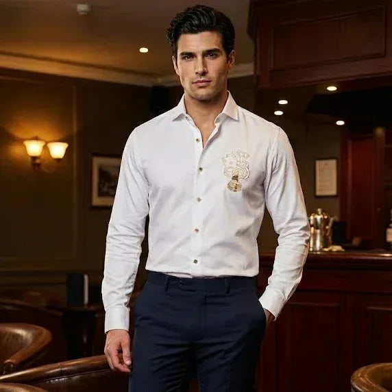SANKI Black Three Cards Printed Formal Shirt - Sanki