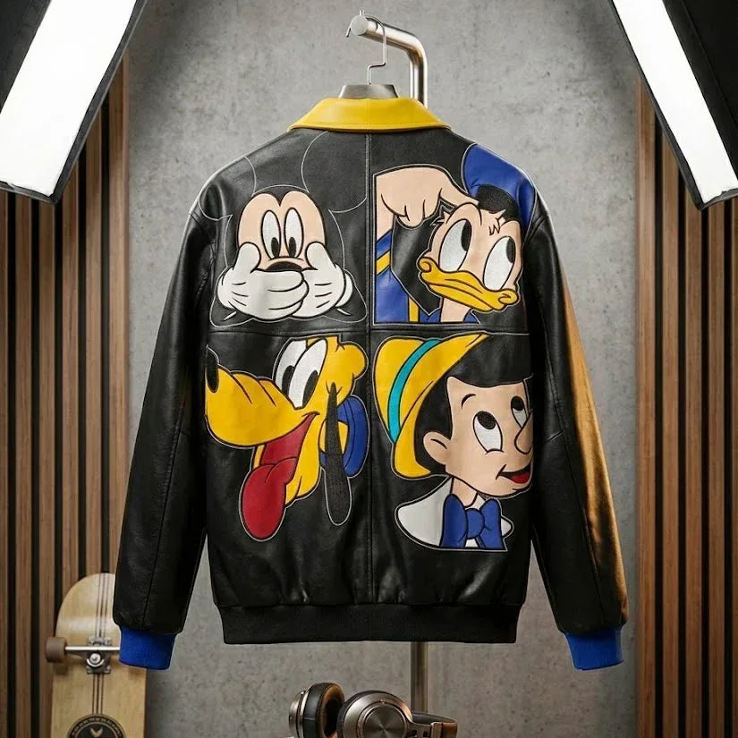 Cartoon Lether Jacket - Sanki