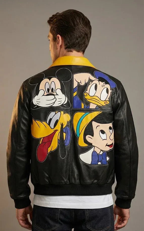 Cartoon Lether Jacket - Sanki