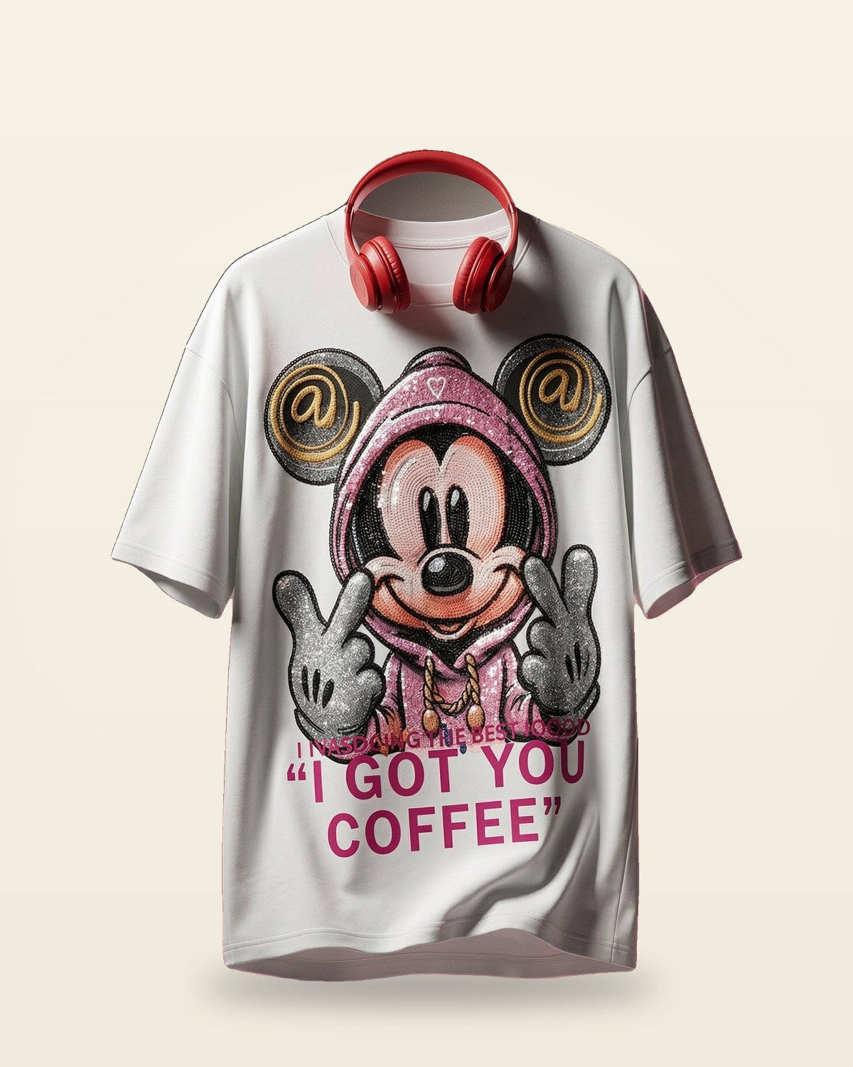 Urban Genz Print Oversized Tee — Drop-Shoulder Fit