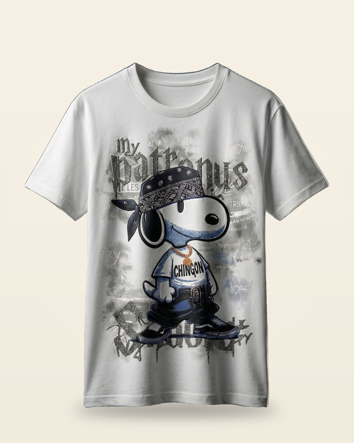 Vintage Cartoon Graphic Tee — Relaxed White Fit
