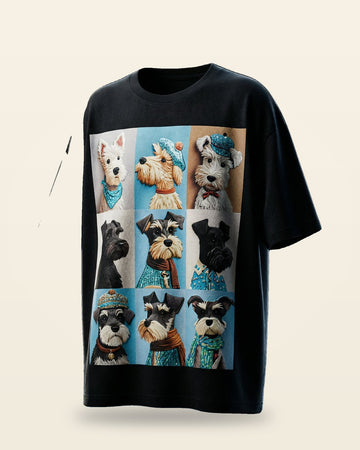 Vintage Dog Art Oversized Fit Tee