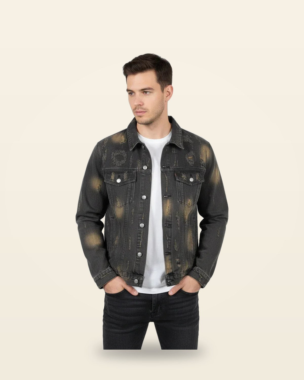 Washed Denim Shacket — Relaxed Oversized Fit