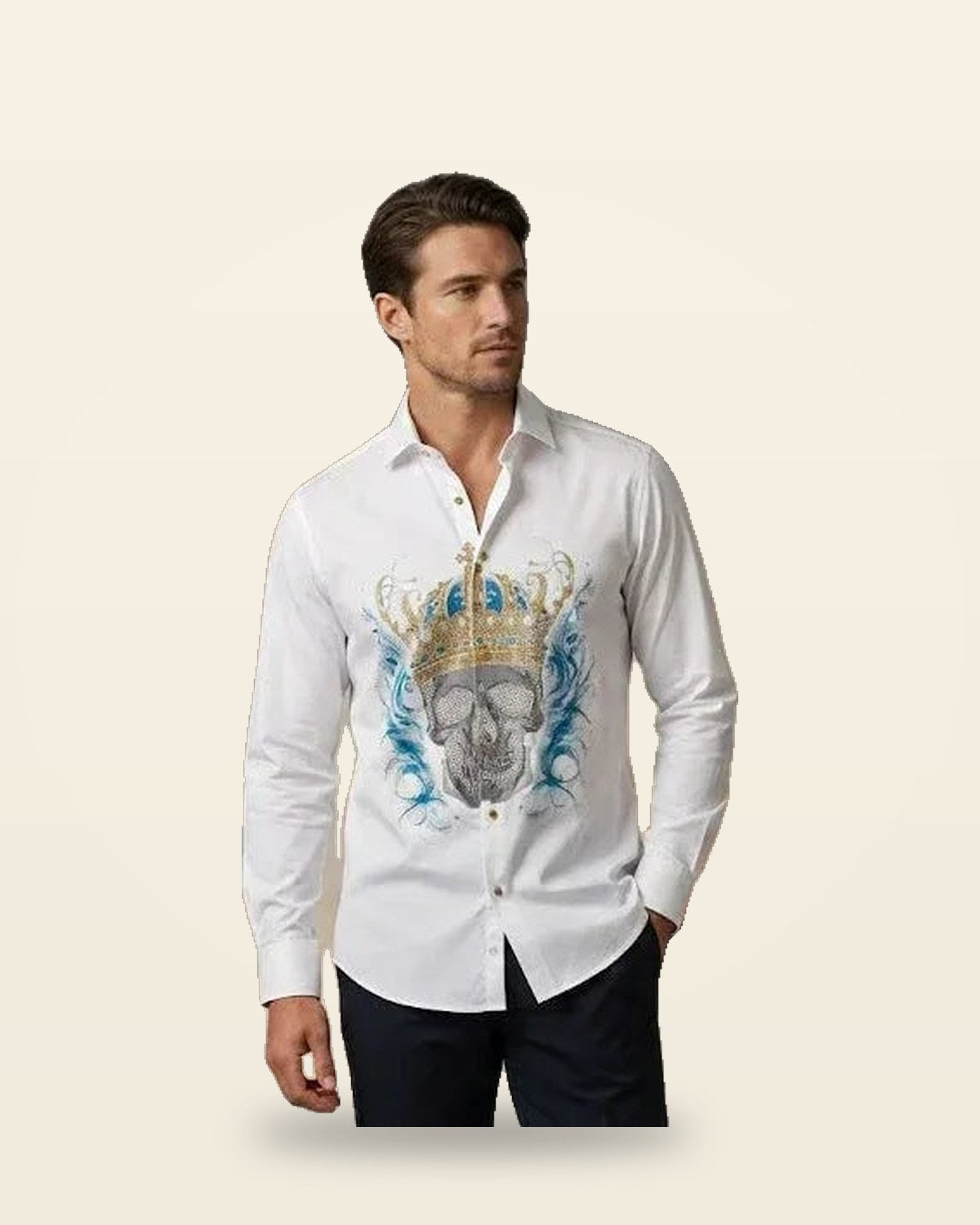 Essential White Full Sleeve Shirt — Relaxed Fit