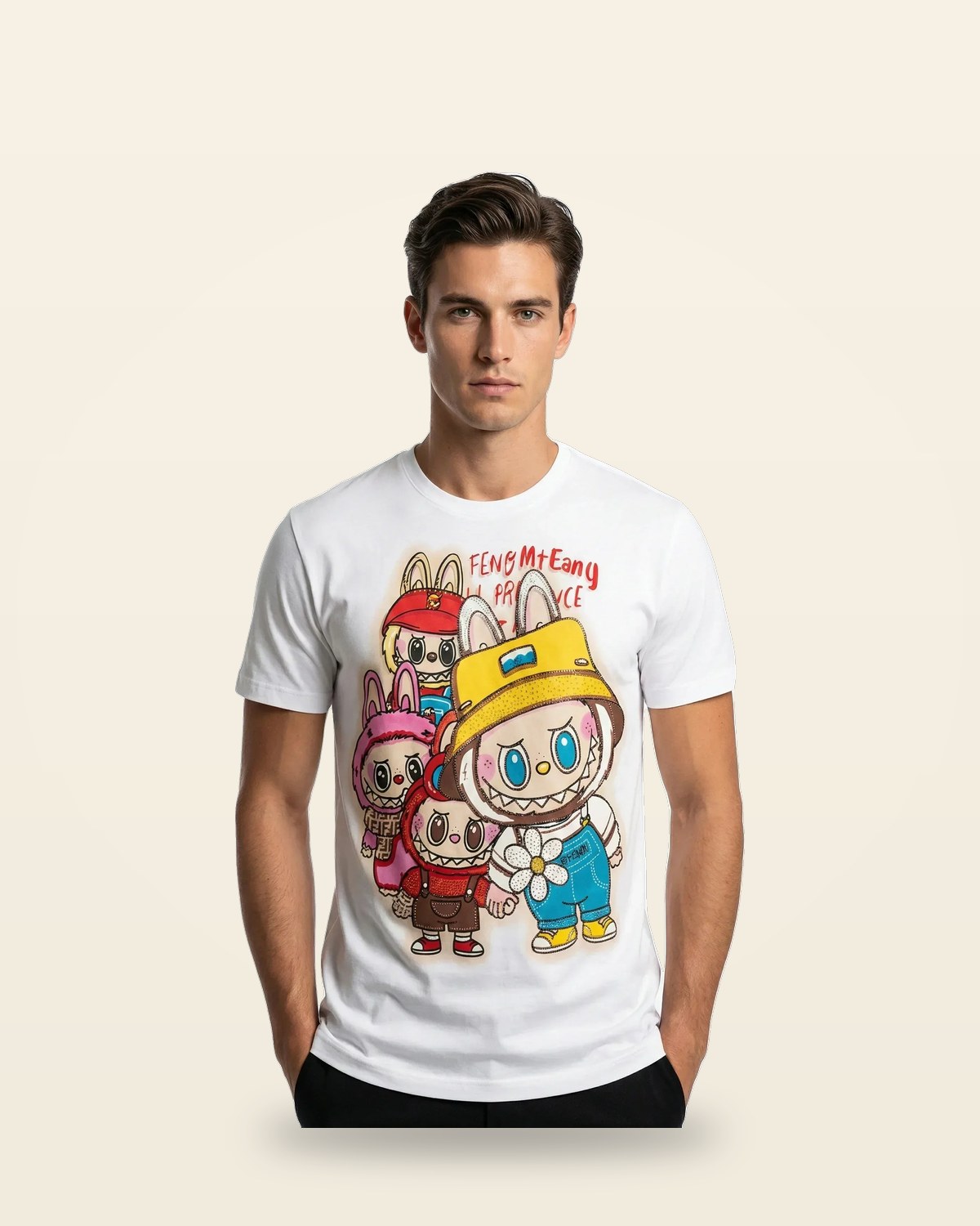 White Oversized Graphic Tee — Premium Cotton Fit