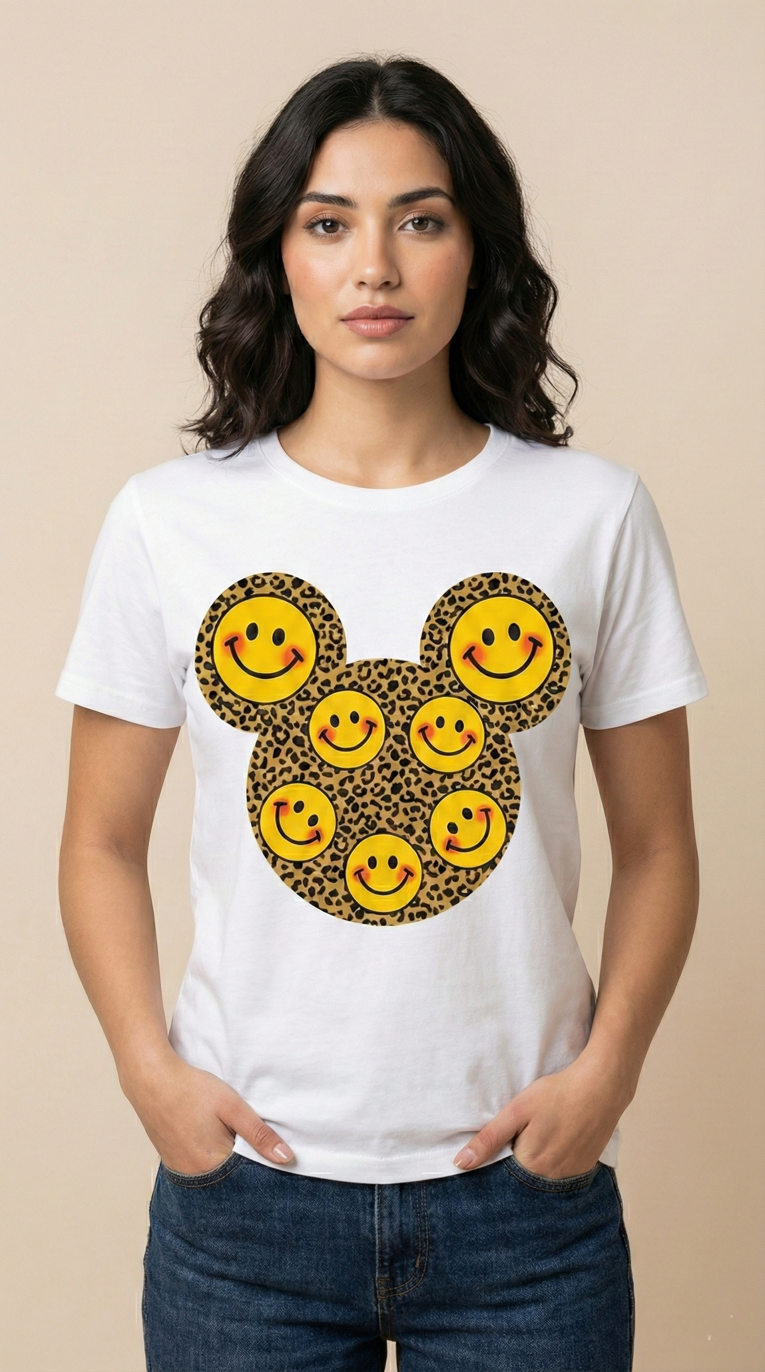 SANKI Aesthetic smiley print T-Shirt - Image 4
