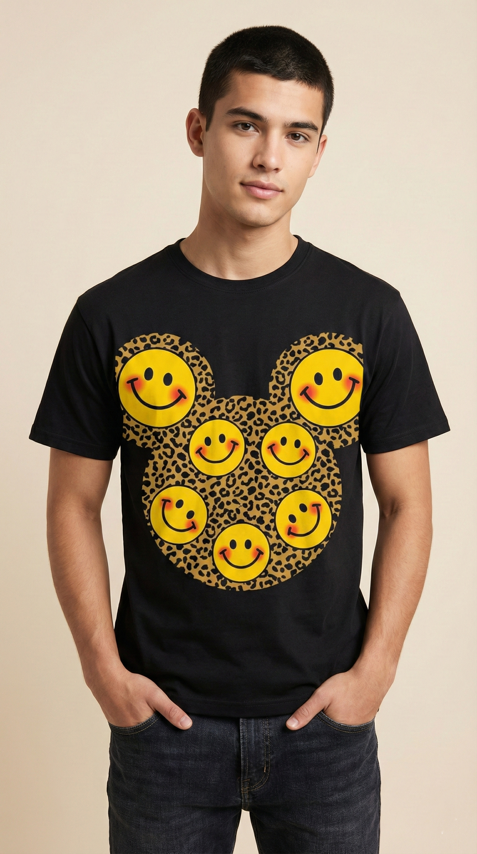 SANKI Aesthetic smiley print T-Shirt - Image 3