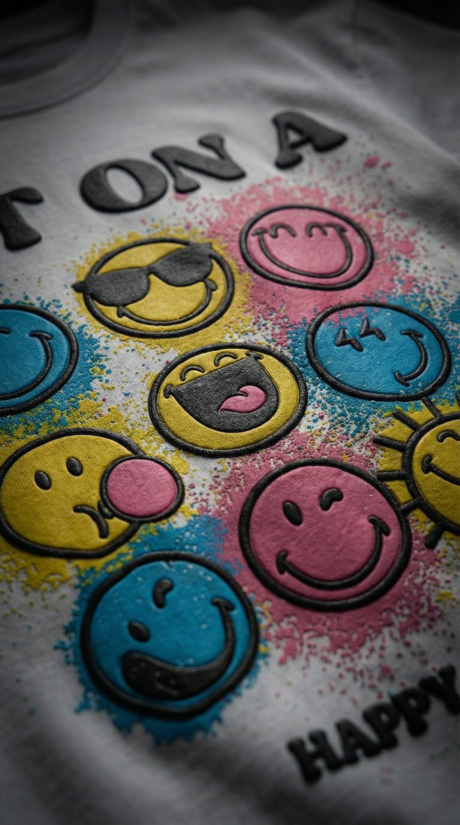 Cartoon Round Neck T-shirt White - Image 3