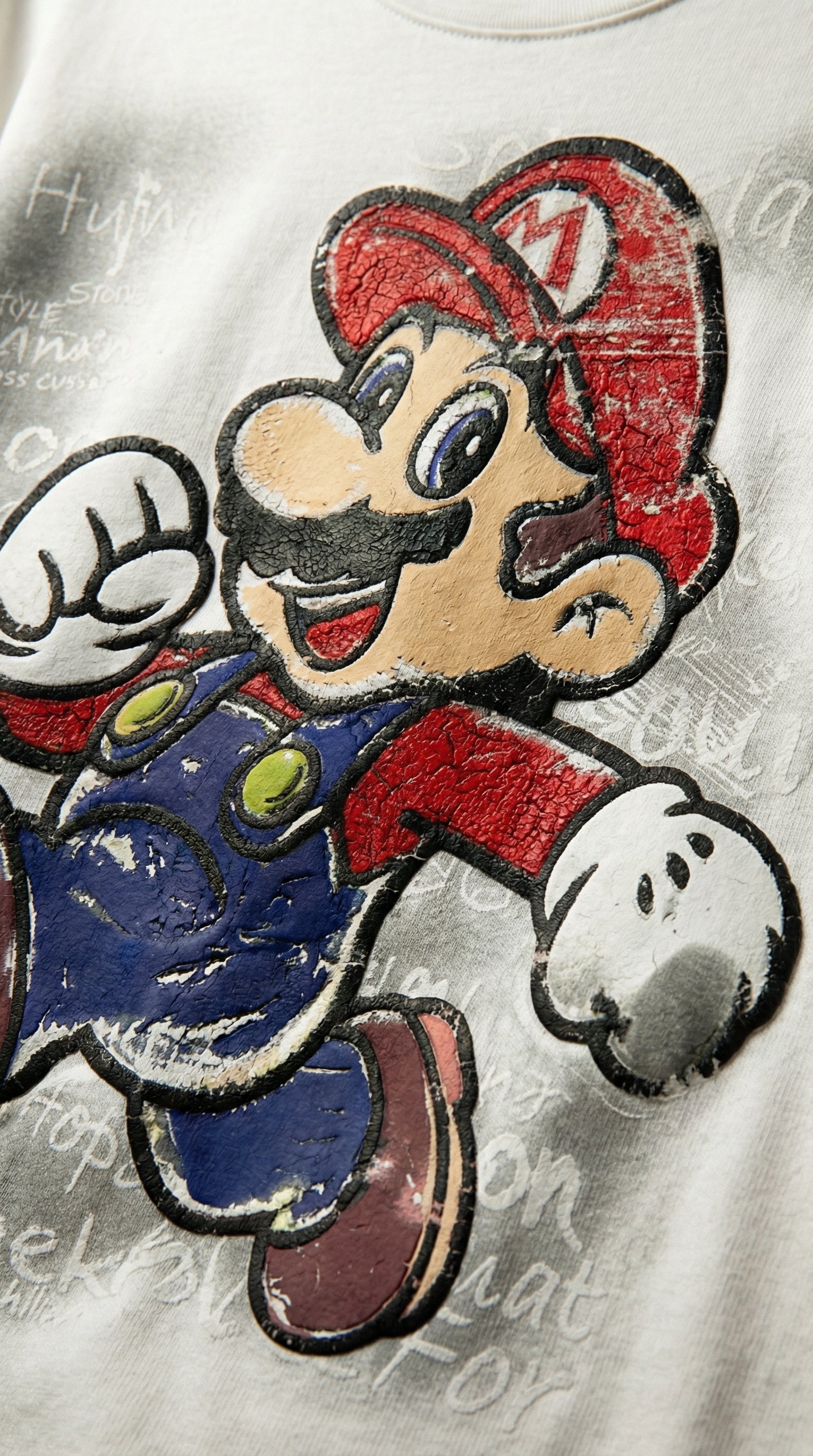 SANKI Retro Cartoon Runner Graphic T-Shirt WHITE - Image 2