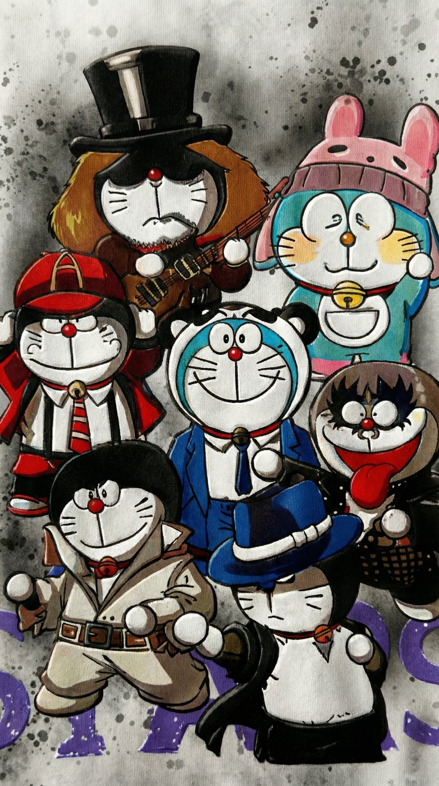 SANKI Cartoon Gang Graphic T-Shirt WHITE - Image 2