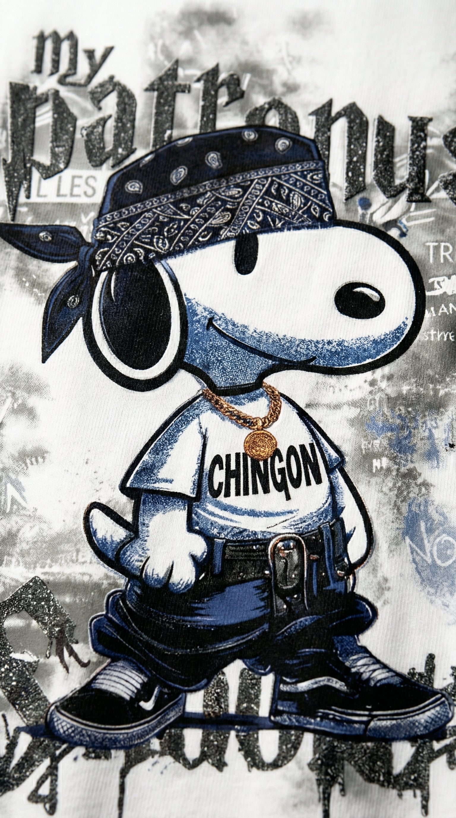 SANKI Cartoon Streetwear Graphic T-Shirt WHITE - Image 4