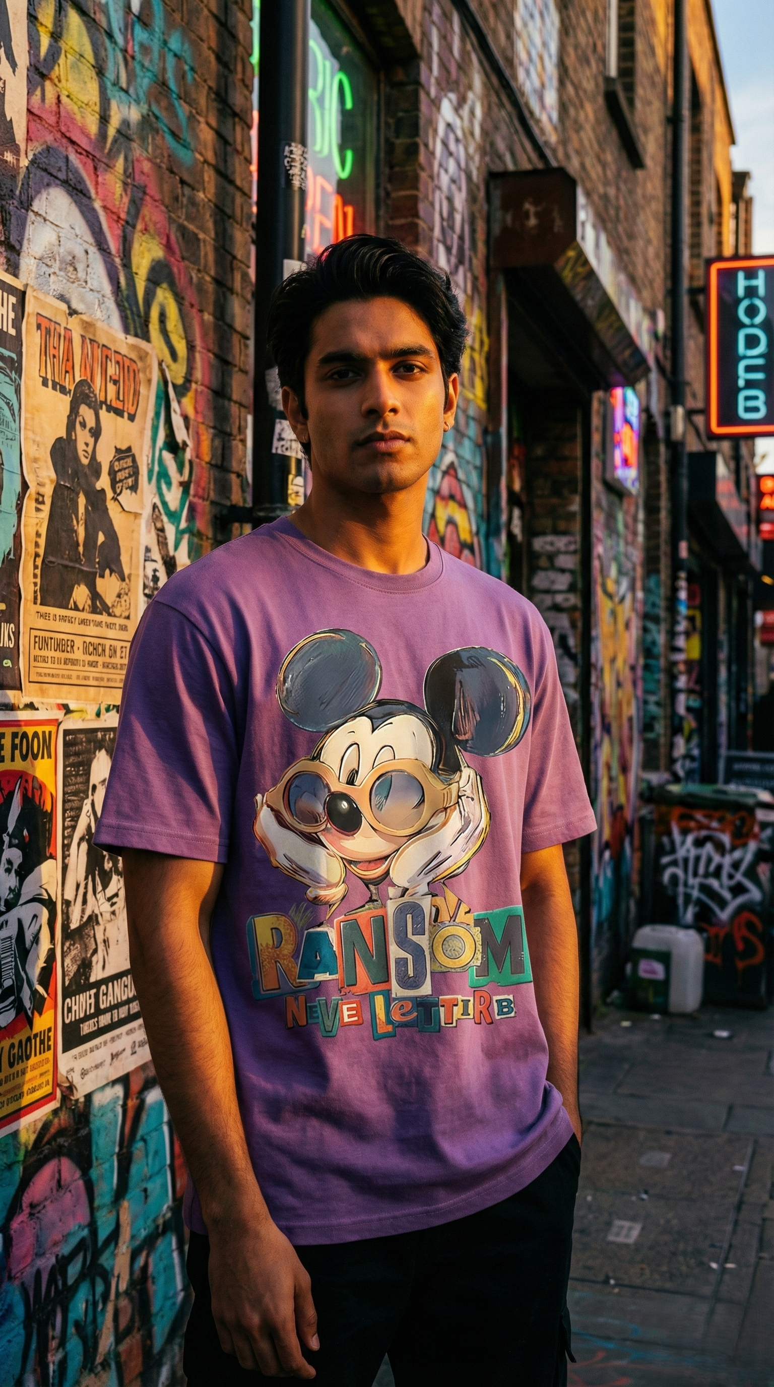 SANKI cartoon core fashion T-shirt PURPLE