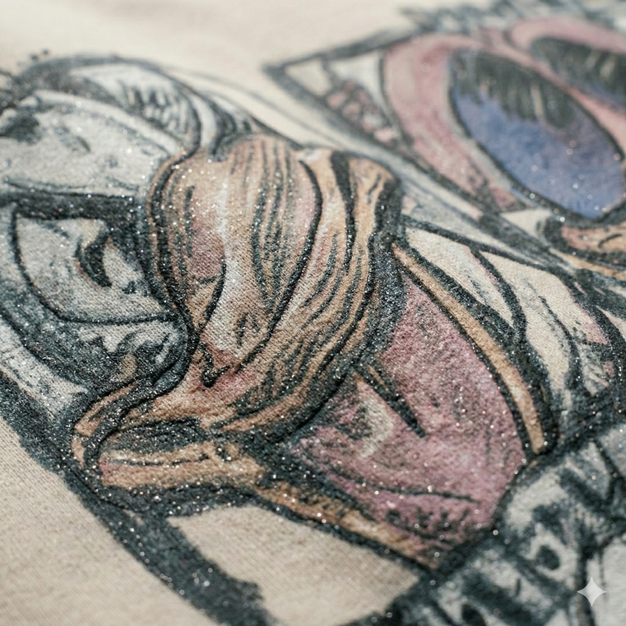 SANKI Abstract cartoon T-shirt BEIGE - Image 2