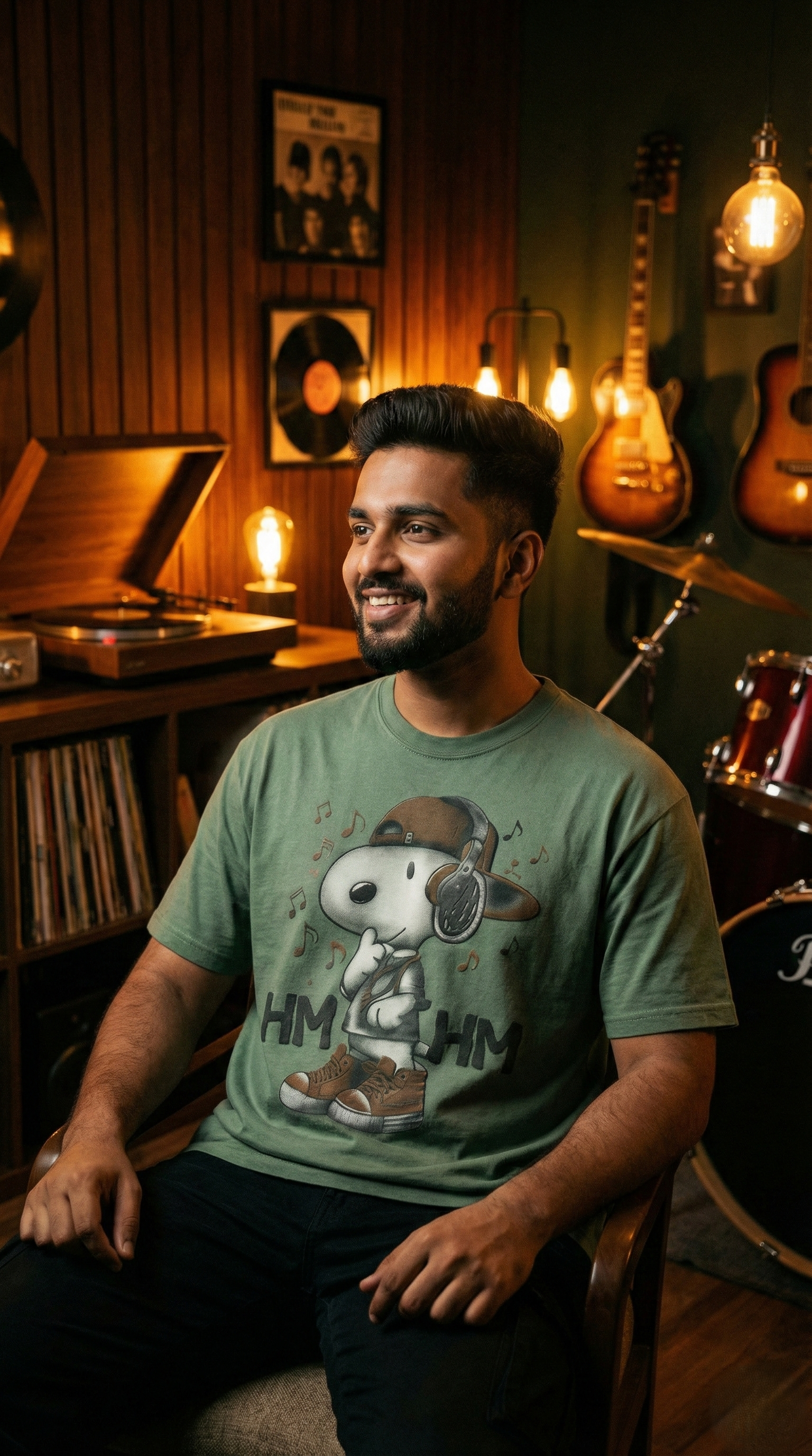 SANKI Snoopy Music Graphic Oversized T-Shirt FIROZI - Image 3