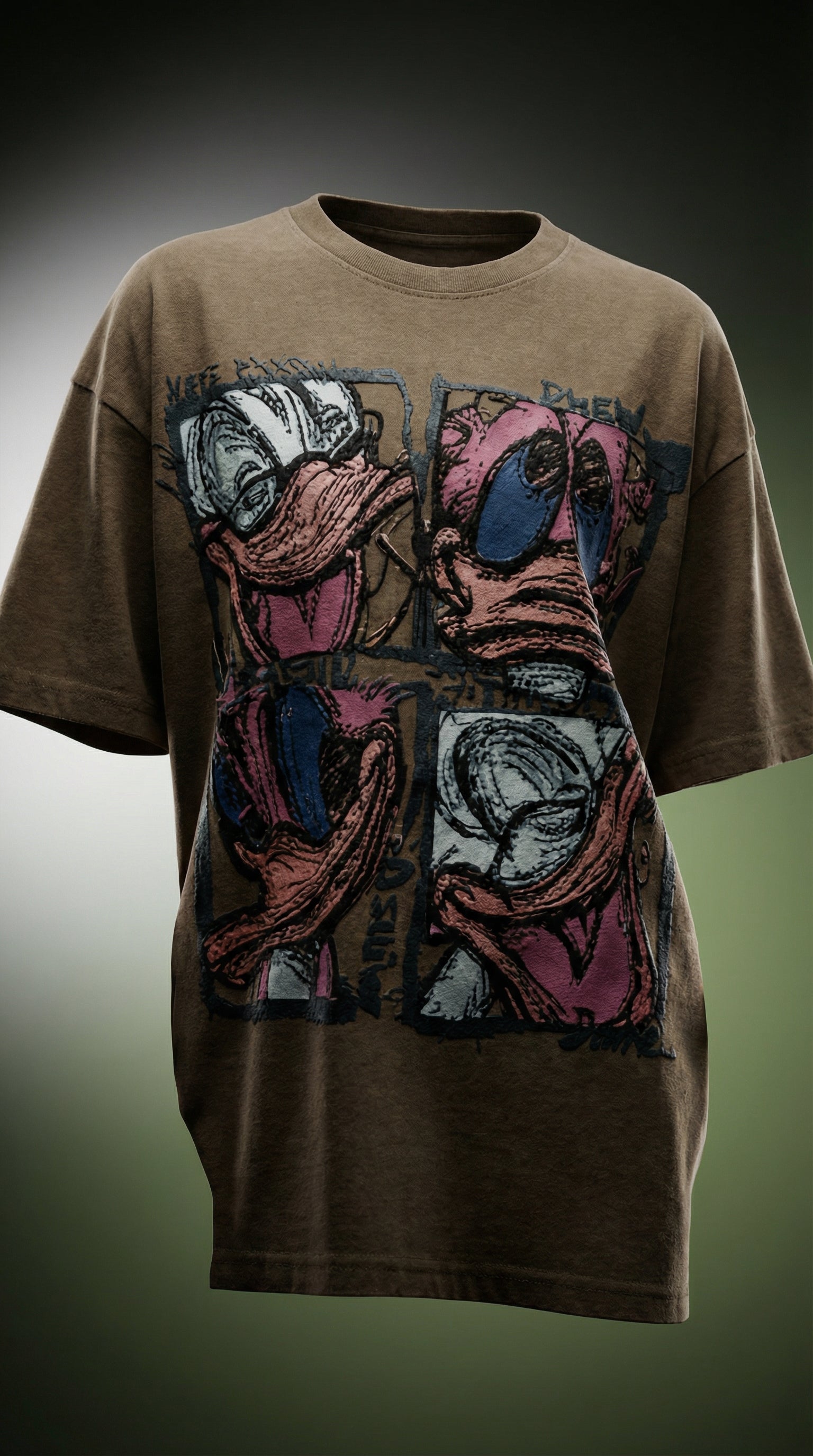 SANKI Abstract cartoon T-shirt GREY