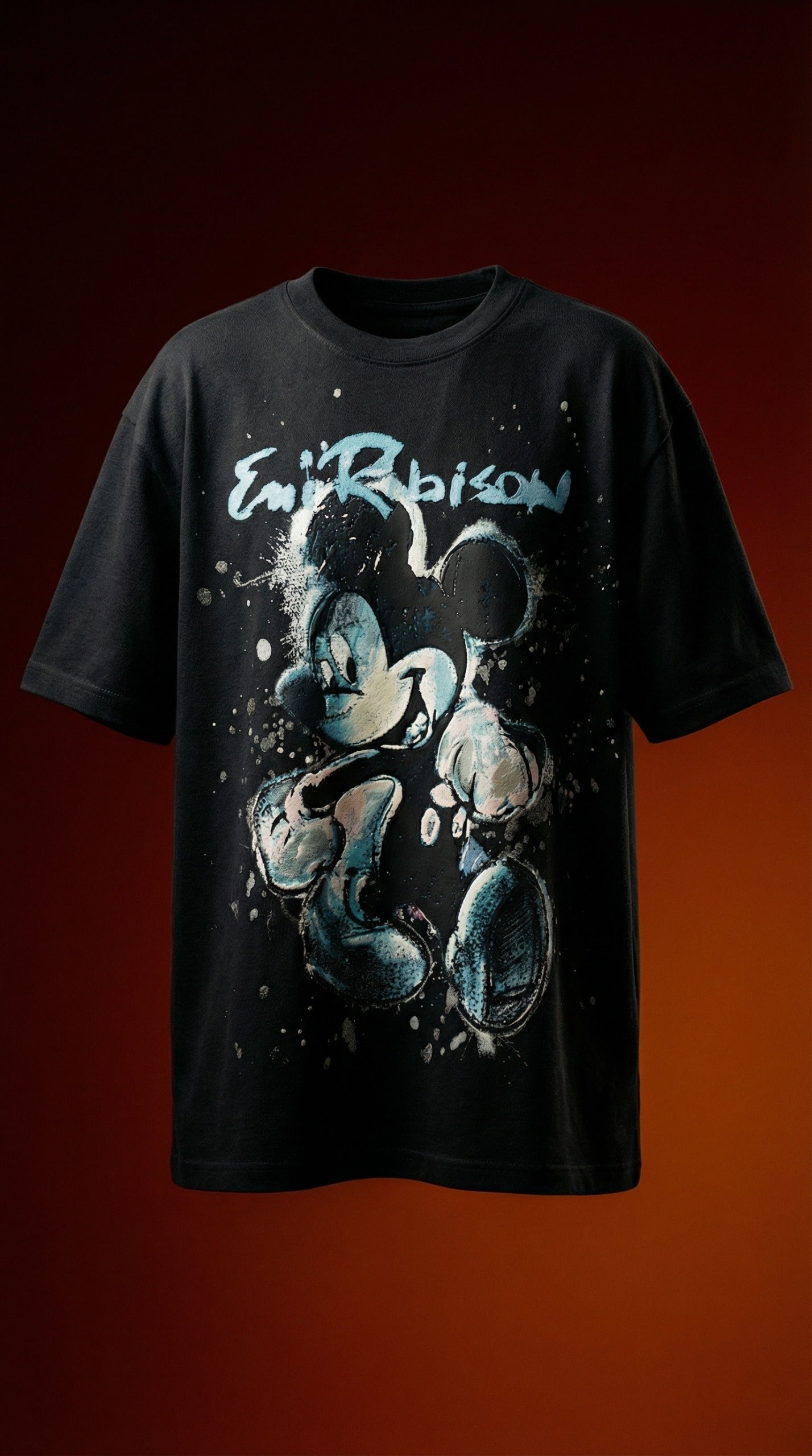 SANKI Edgy Cartoon Streetwear T-Shirt BLACK - Image 4