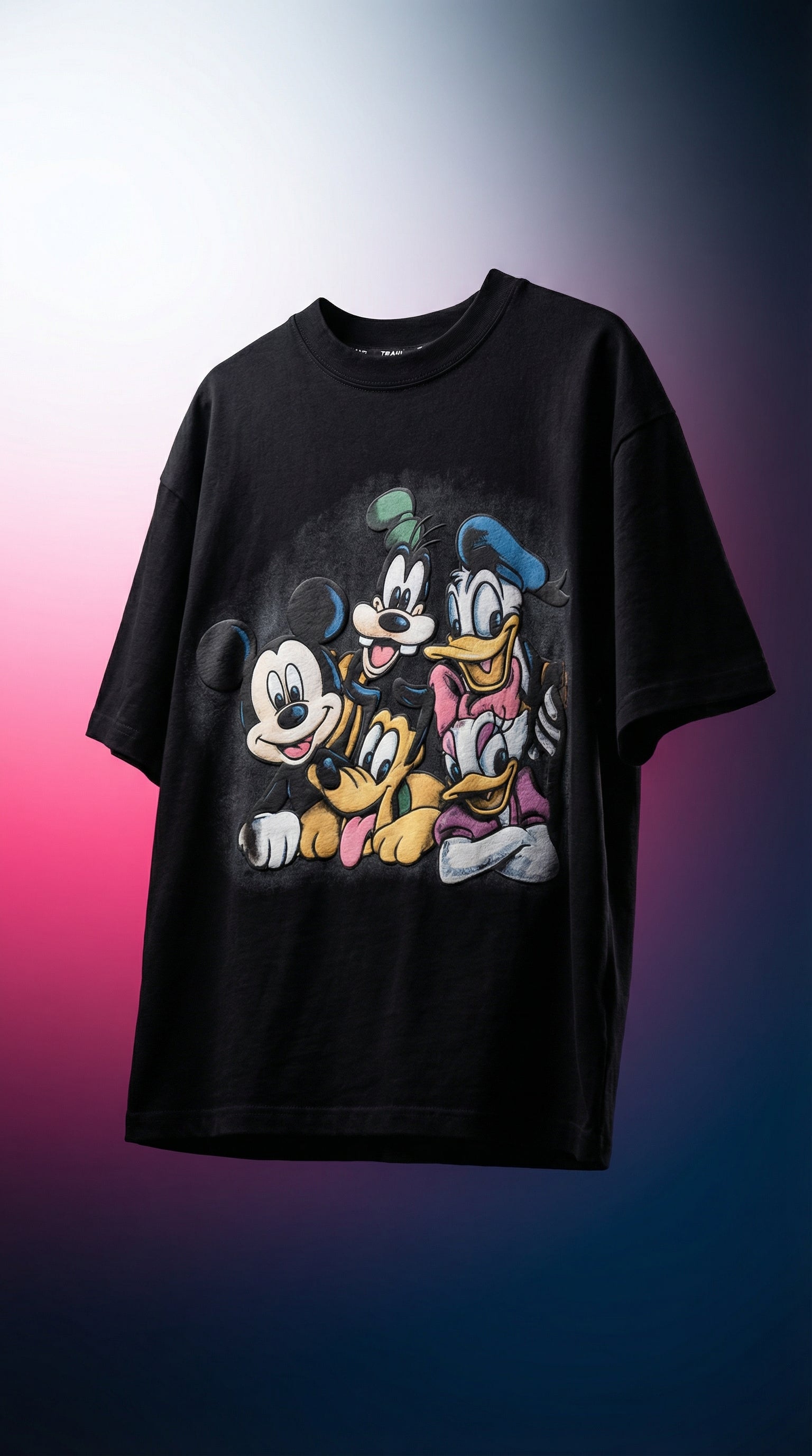 Funky Round Neck T-Shirt Black