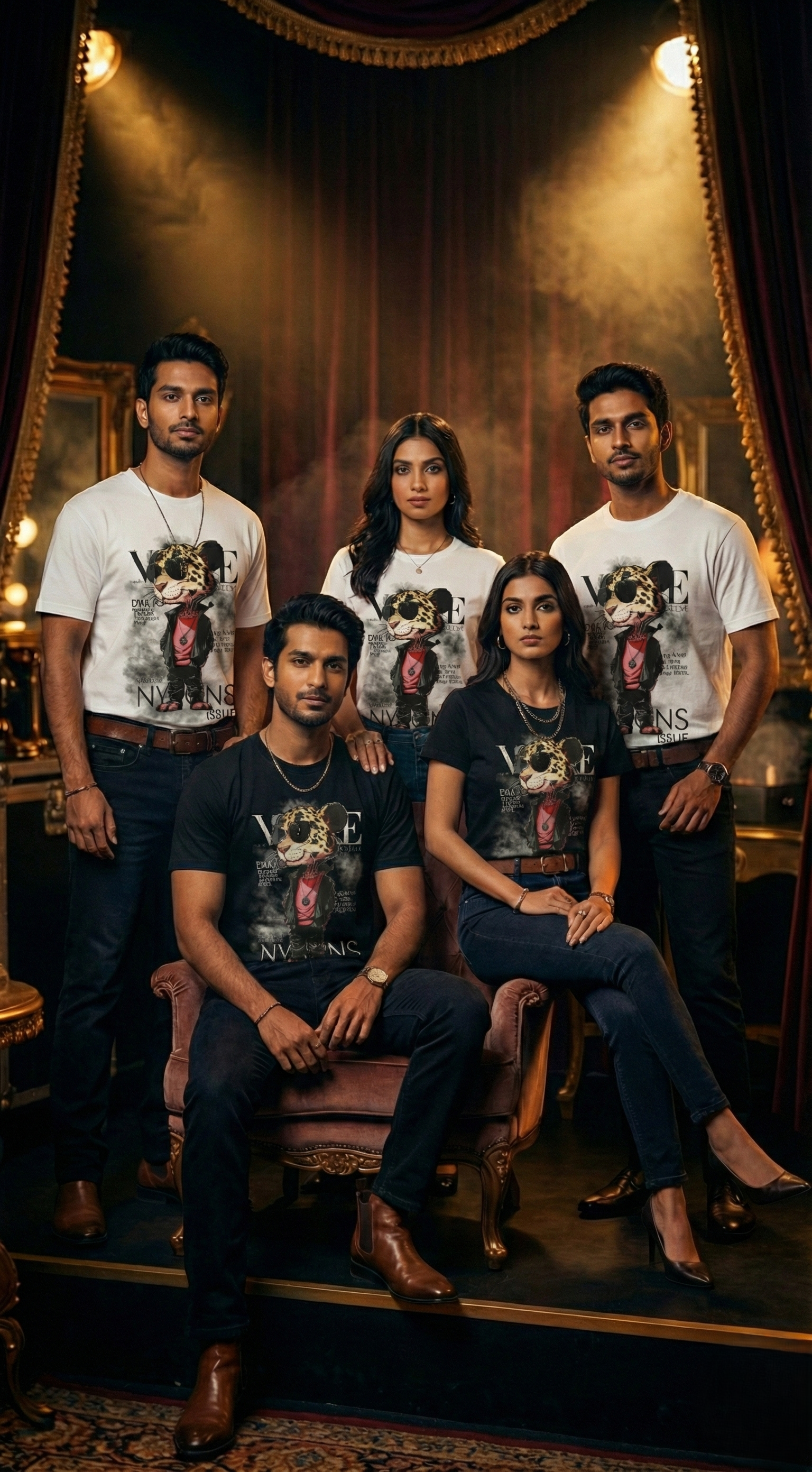 SANKI Leopard Cartoon Graphic T-Shirt WHITE - Image 2